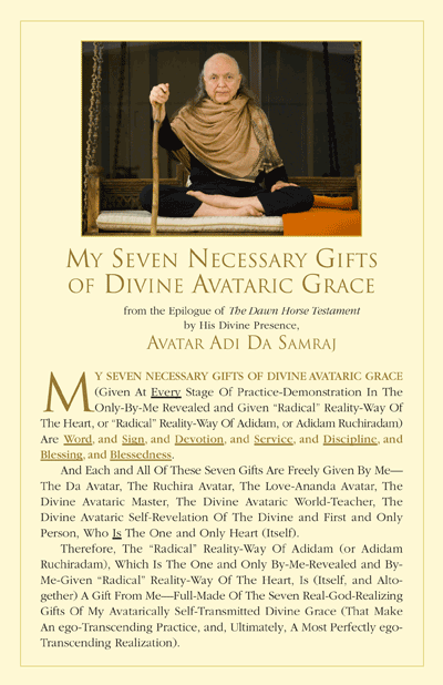 Seven Necessary Gifts of Divine Avataric Grace (Card)